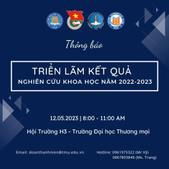 TRIỂN LÃM NGHIÊN CỨU KHOA HỌC SINH VIÊN NĂM HỌC 2022 - 2023