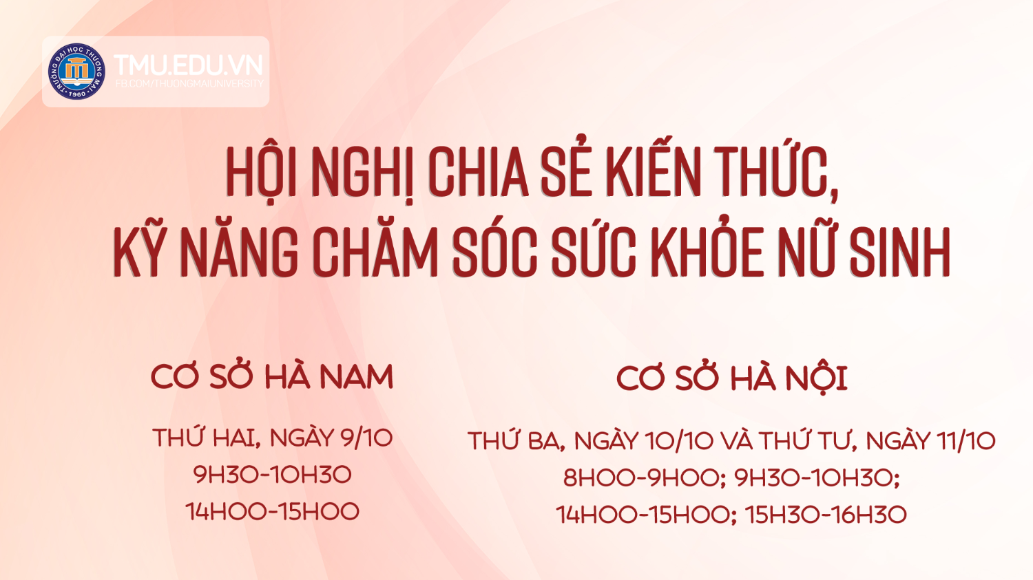 Hội nghị chia sẻ kiến thức, kỹ năng chăm sóc sức khỏe nữ sinh