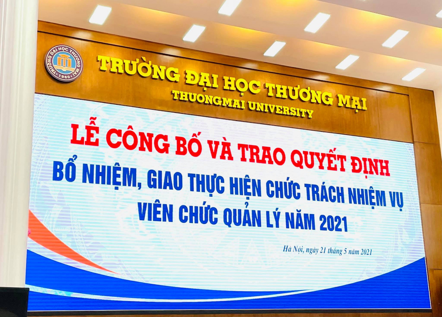 Lễ công bố và trao quyết định bổ nhiệm, giao thực hiện chức trách nhiệm vụ quản lý năm 2021